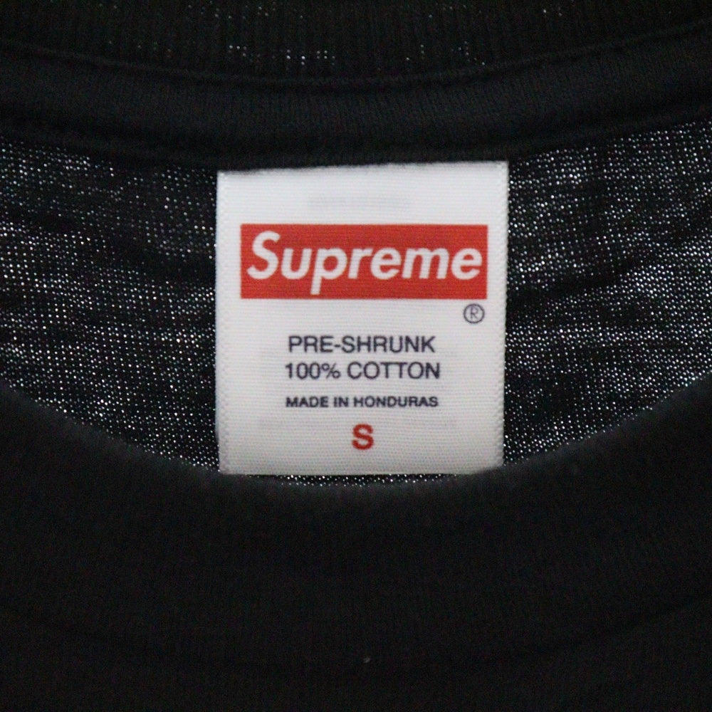 SUPREME(シュプリーム) 25SS Painted Tee ペインテッド ロゴプリント クルーネック 半袖Tシャツ カットソー ブラック
