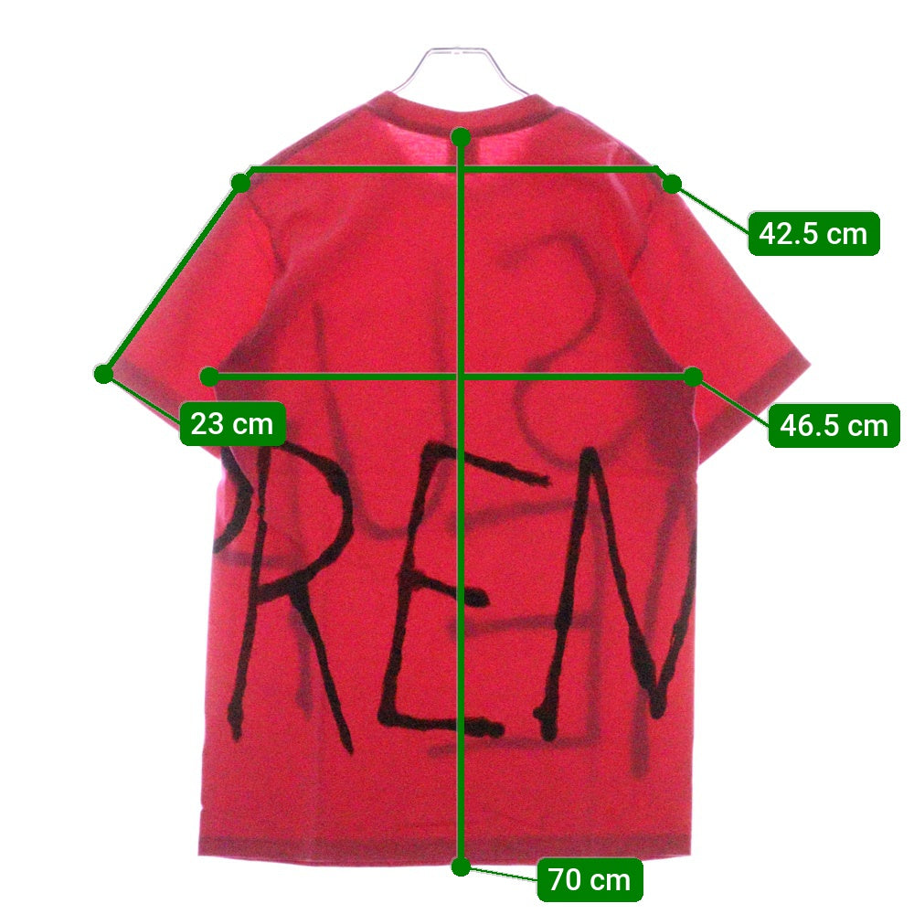 SUPREME(シュプリーム) 25SS Painted Tee ペインテッド ロゴプリント クルーネック 半袖Tシャツ カットソー ピンク