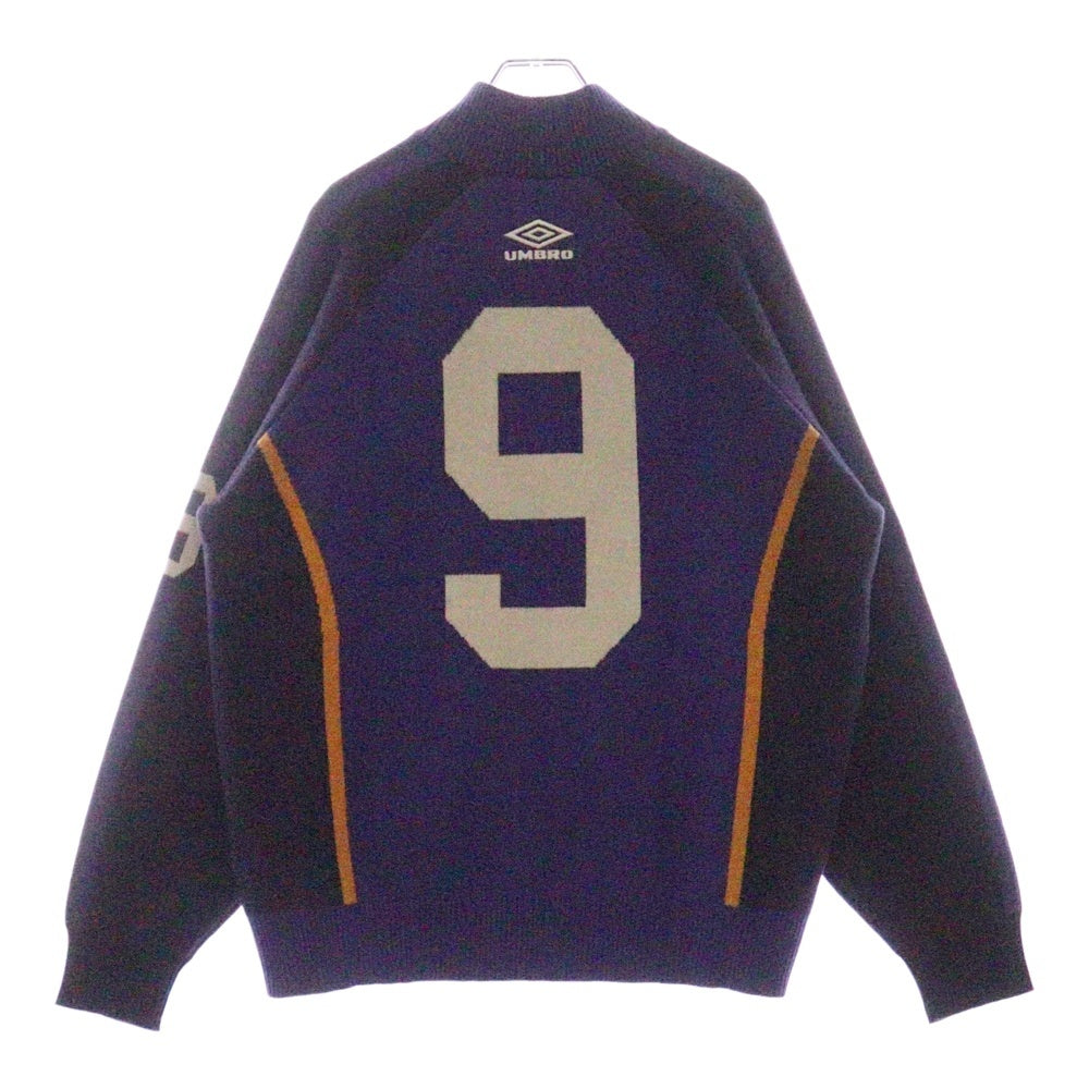SUPREME(シュプリーム) 25SS ×Umbro Zip Up Sweater アンブロ ロゴ刺繍 コットン ジップアップ ニット セーター パープル