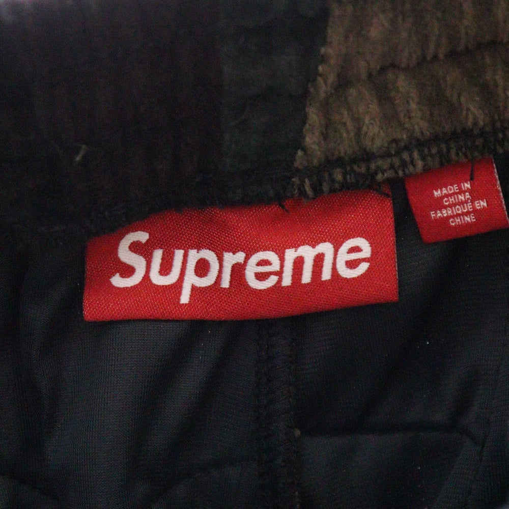 SUPREME(シュプリーム) 25SS Patchwork Velour Short パッチワーク ベロア ロゴ刺繍 ショートパンツ ハーフパンツ ショーツ マルチ