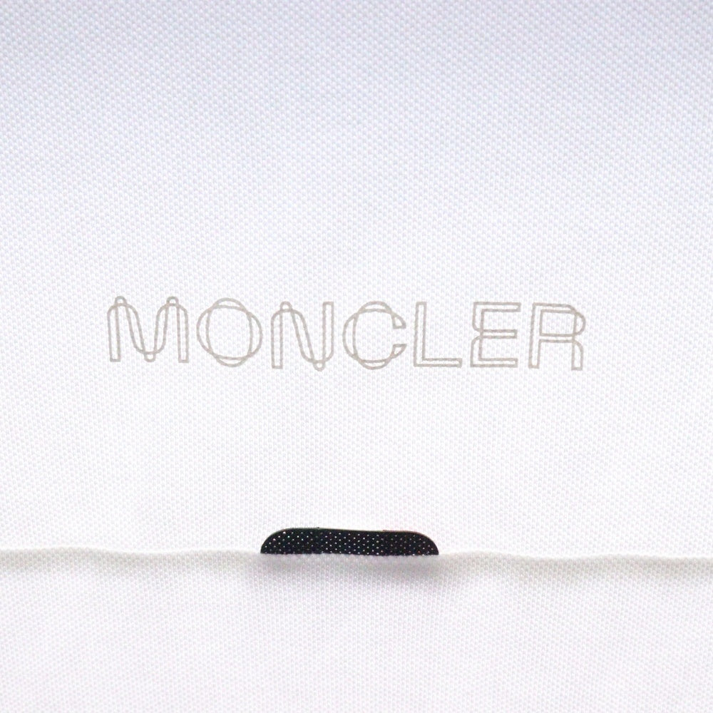 MONCLER(モンクレール) 23AW ラバーロゴ コットン 半袖ポロシャツ ホワイト I20918A00011 84556