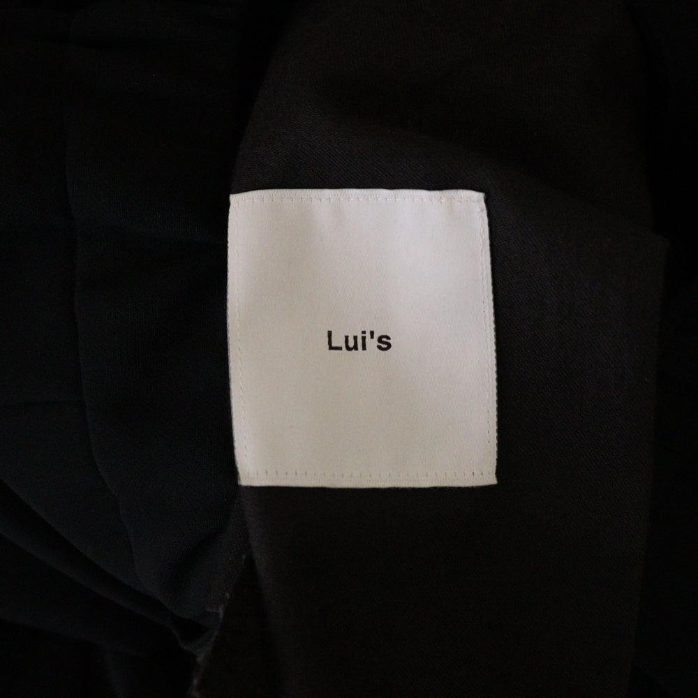 Lui's(ルイス) 20SS ポリエステル スリム テーパード スラックスパンツ ブラック LUZ2082102A0006