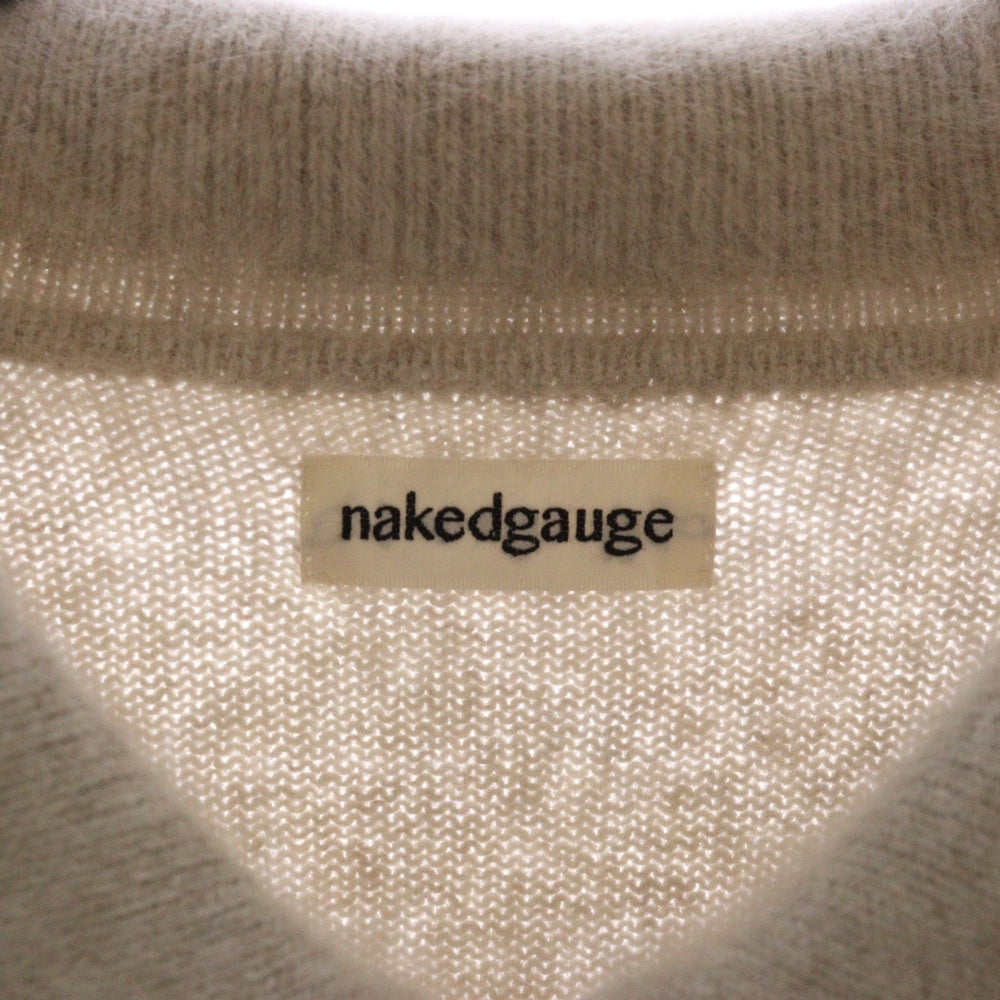 nakedgauge(ネイキッドゲージ) 24AW ニット オーバーシャツ ジャケット アイボリー NG24W-04SW01C