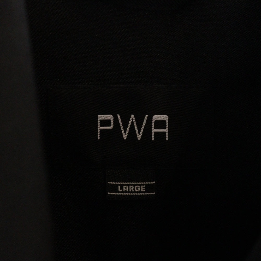 PWA(プア) ポリエステル ジップアップ ジャケット ブルゾン ブラック P09C004-BZ02