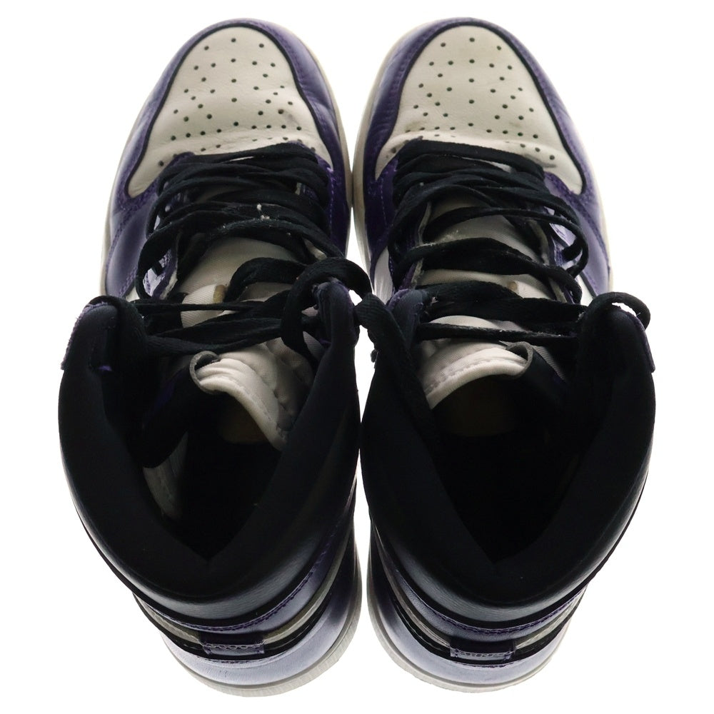 NIKE(ナイキ) AIR JORDAN 1 RETRO HIGH OG COURT PURPLE エアジョーダン1 レトロ コートパープル ハイカットスニーカー ホワイト/パープル US7.5/25.5cm 555088-500