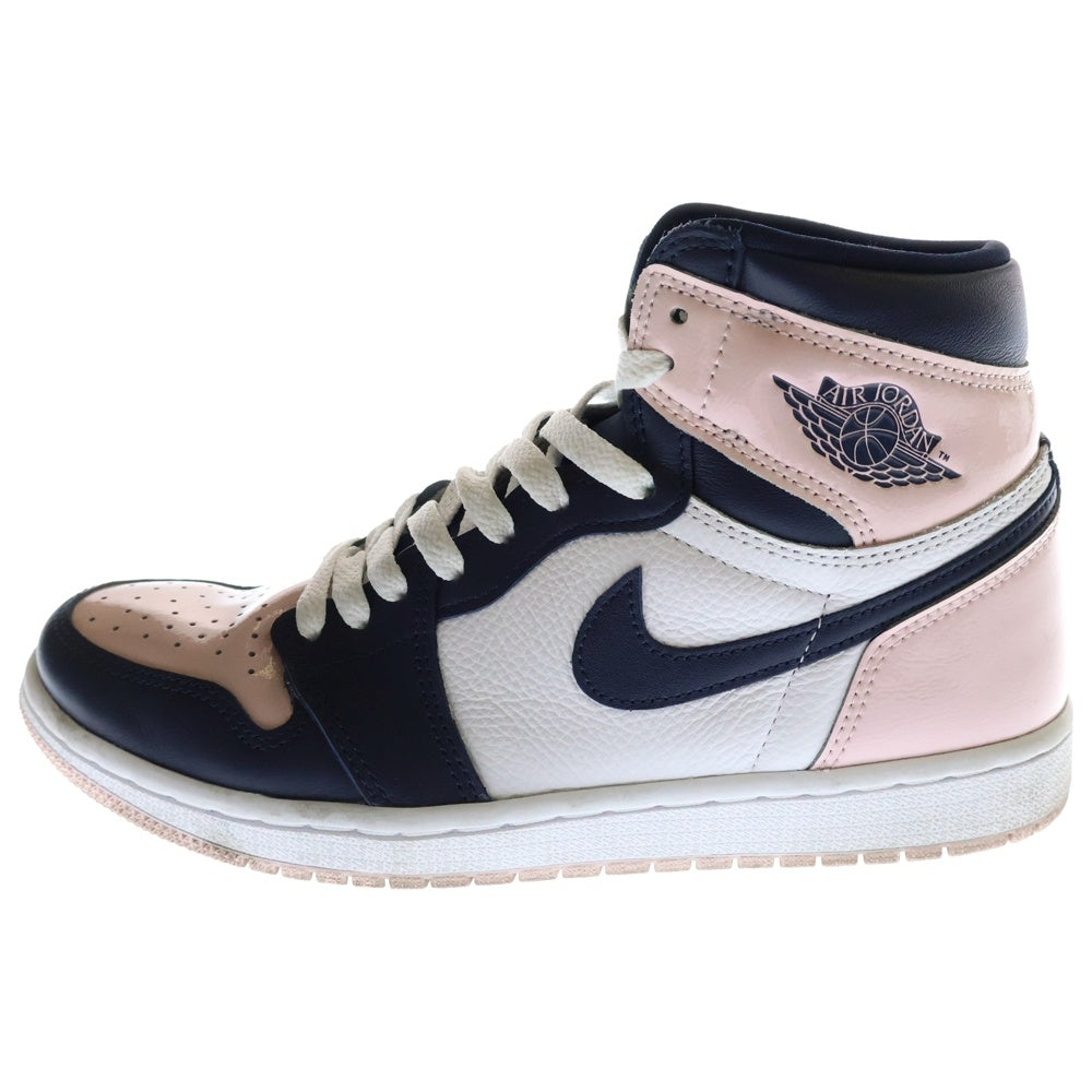 NIKE(ナイキ) WMNS AIR JORDAN 1 RETRO HIGH OG ATMOSPHERE エアジョーダン 1 レトロ アトモスフィア ハイカットスニーカー ピンク/ネイビー/ホワイト US9/26.0cm DD9335-641