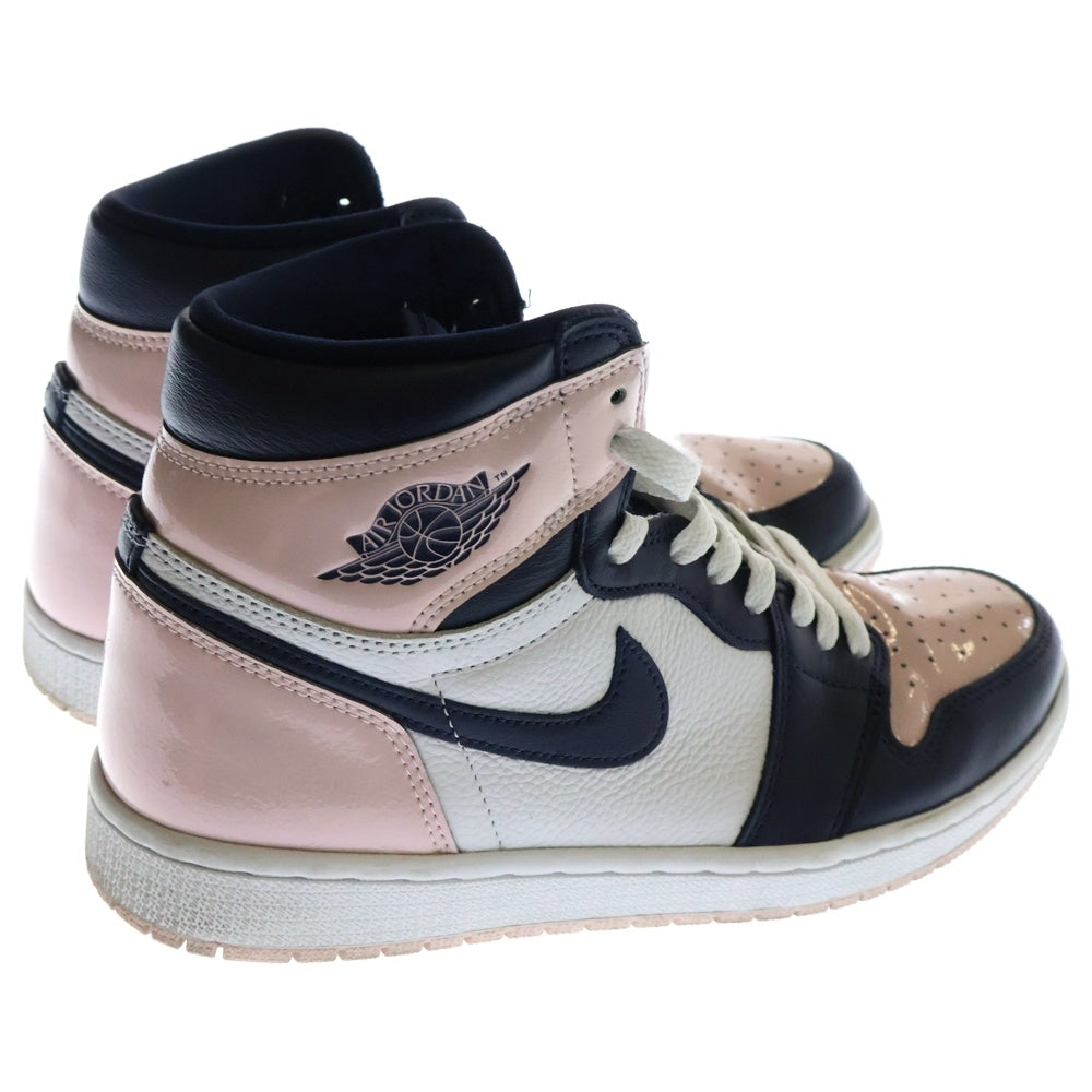 NIKE(ナイキ) WMNS AIR JORDAN 1 RETRO HIGH OG ATMOSPHERE エアジョーダン 1 レトロ アトモスフィア ハイカットスニーカー ピンク/ネイビー/ホワイト US9/26.0cm DD9335-641