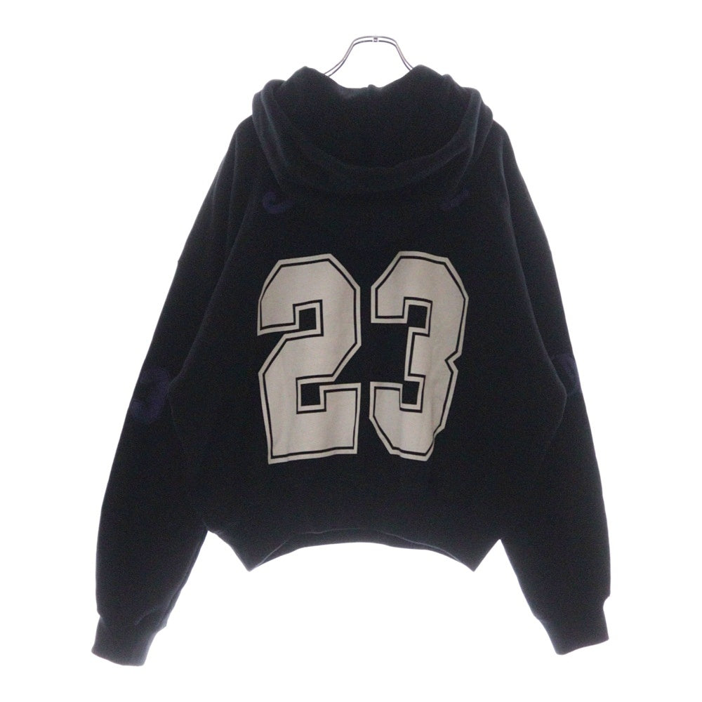 OFF-WHITE(オフホワイト) 24SS FELPA HOODIE FOOTBALL フロントロゴプリント フットボール スウェット プルオーバーパーカー ブラック OMBB118S24FLE005