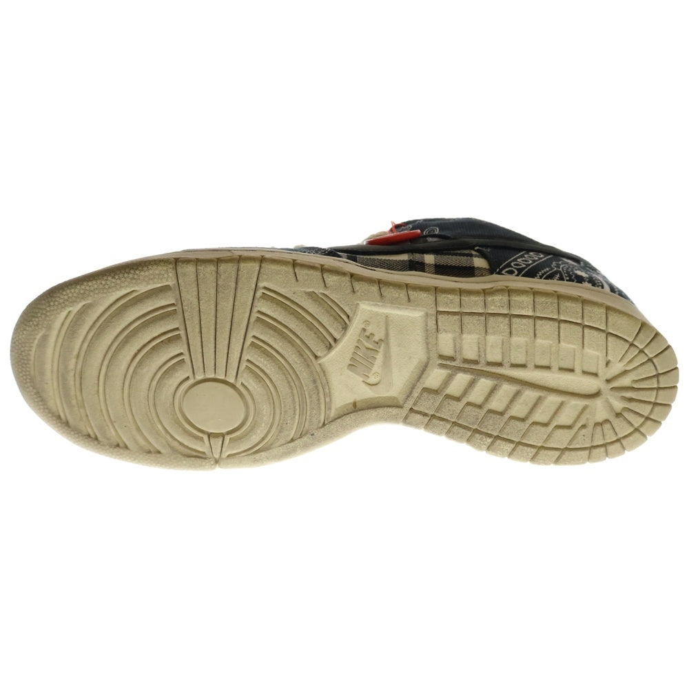 NIKE SB(ナイキエスビー) ×TRAVIS SCOTT CACTUS JACK DUNK LOW PRM QS トラヴィススコット カクタスジャック ダンク ローカットスニーカー ベージュ/ネイビー US12/30cm CT5053-001