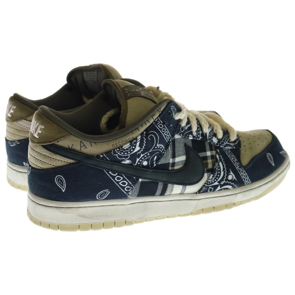 NIKE SB(ナイキエスビー) ×TRAVIS SCOTT CACTUS JACK DUNK LOW PRM QS トラヴィススコット カクタスジャック ダンク ローカットスニーカー ベージュ/ネイビー US12/30cm CT5053-001
