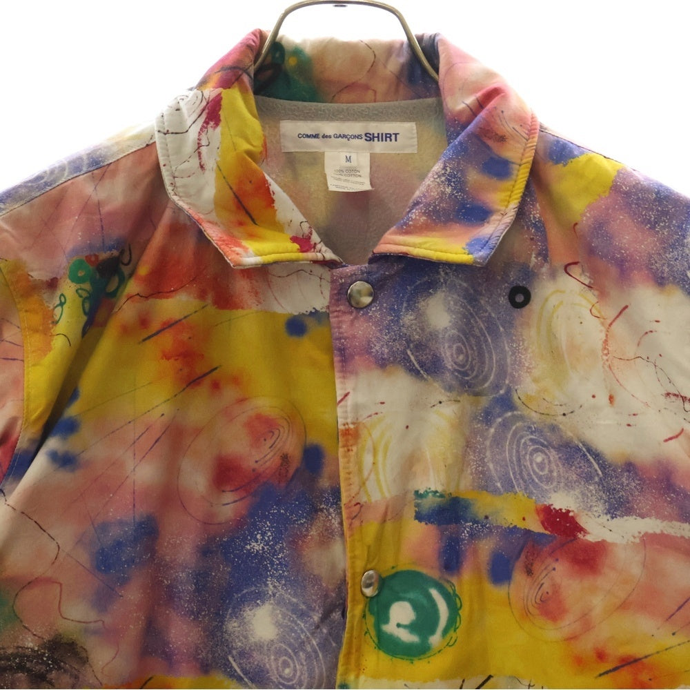 COMME des GARCONS SHIRT(コムデギャルソンシャツ) 20AW ×FUTURA フューチュラ 裏地フリース 総柄 ボタンダウン コーチジャケット マルチ W28172