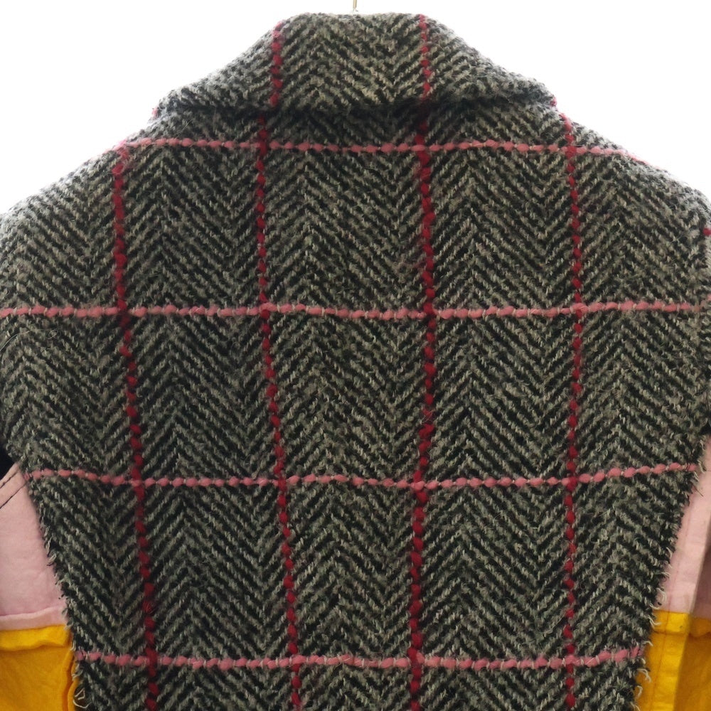 COMME des GARCONS(コムデギャルソン) 22AW カラーブロックパネル ウール チェスターコート マルチ PJ-J005 AD2022