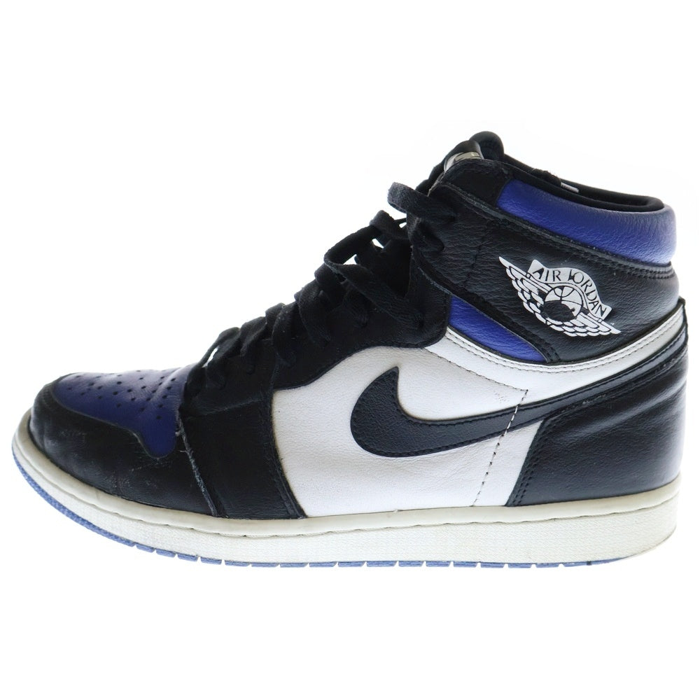 NIKE(ナイキ) AIR JORDAN 1 RETRO HIGH OG ROYAL TOE エアジョーダン ロイヤルトゥ ハイカットスニーカー ブラック/ブルー US10/28cm 555088-041