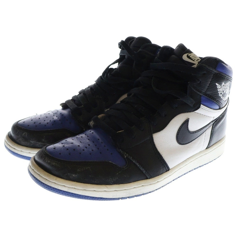 NIKE(ナイキ) AIR JORDAN 1 RETRO HIGH OG ROYAL TOE エアジョーダン ロイヤルトゥ ハイカットスニーカー ブラック/ブルー US10/28cm 555088-041