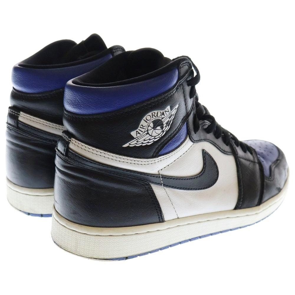NIKE(ナイキ) AIR JORDAN 1 RETRO HIGH OG ROYAL TOE エアジョーダン ロイヤルトゥ ハイカットスニーカー ブラック/ブルー US10/28cm 555088-041
