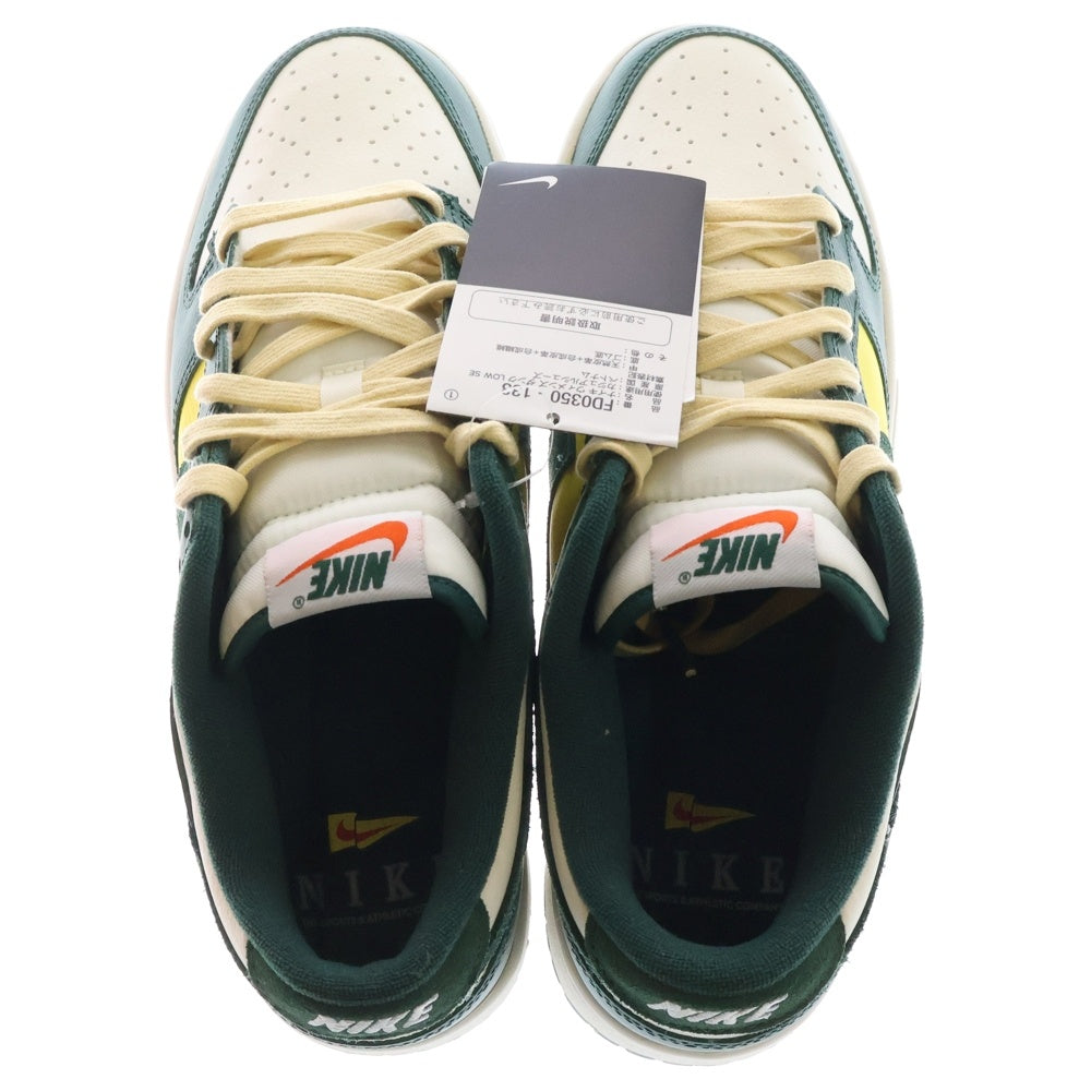 NIKE(ナイキ) WMNS DUNK LOW SE NOBLE GREEN ウィメンズ ダンク ロー SE ノーブルグリーン ローカットスニーカー ホワイト/グリーン US10.5/27.5 cm FD0350-133