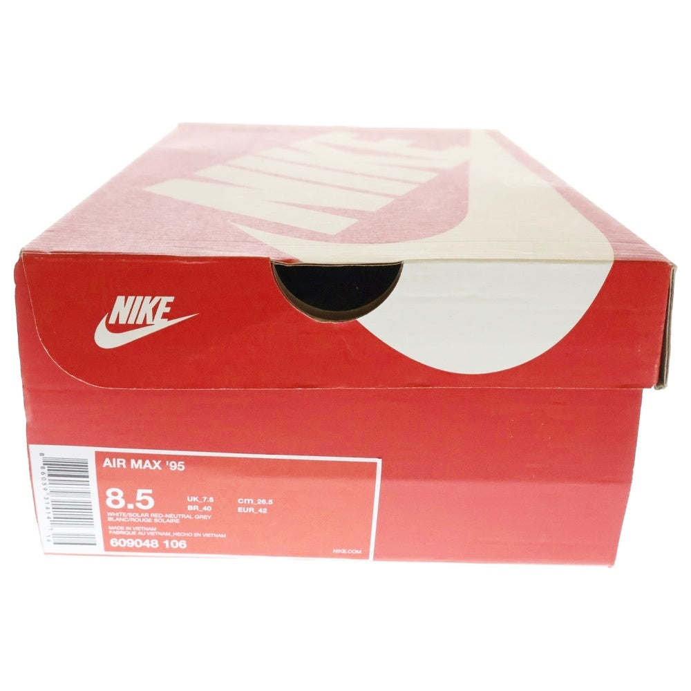 NIKE(ナイキ) AIR MAX 95 SOLAR RED エアマックス95 ソーラーレッド ローカットスニーカー レッド/ホワイト US8.5/26.5cm 609048-106