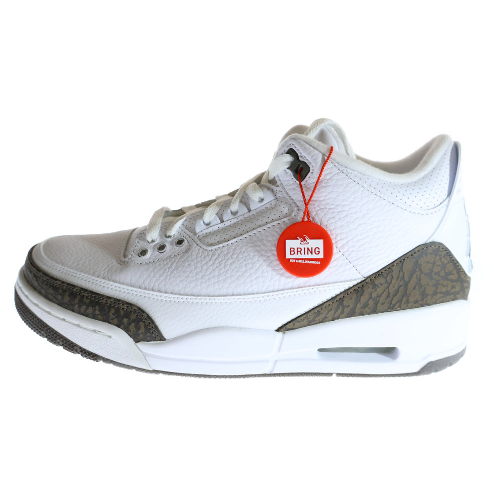NIKE(ナイキ) AIR JORDAN 3 RETRO MOCHA エアジョーダン 3 モカ ミドルカットスニーカー ホワイト/ブラウン US9/27cm 136064-122