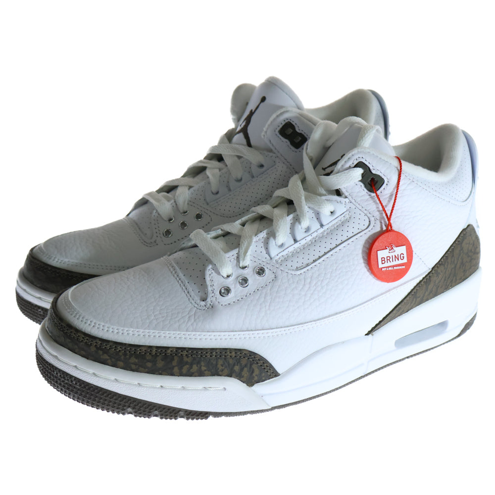 NIKE(ナイキ) AIR JORDAN 3 RETRO MOCHA エアジョーダン 3 モカ ミドルカットスニーカー ホワイト/ブラウン US9/27cm 136064-122