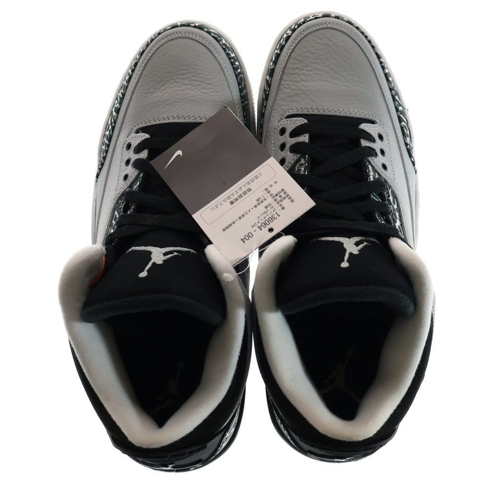 NIKE(ナイキ) AIR JORDAN 3 RETRO WOLF GREY エアジョーダン 3 レトロ ハイカットスニーカー グレー US9.5/27.5cm 136064-004