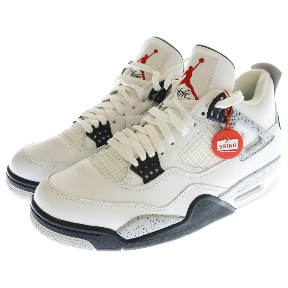 NIKE(ナイキ) 【観賞用 2015年製】 AIR JORDAN 4 RETRO OG WHITE CEMENT エアジョーダン 4 レトロ ホワイトセメント ハイカットスニーカー US9/27cm 840606-192