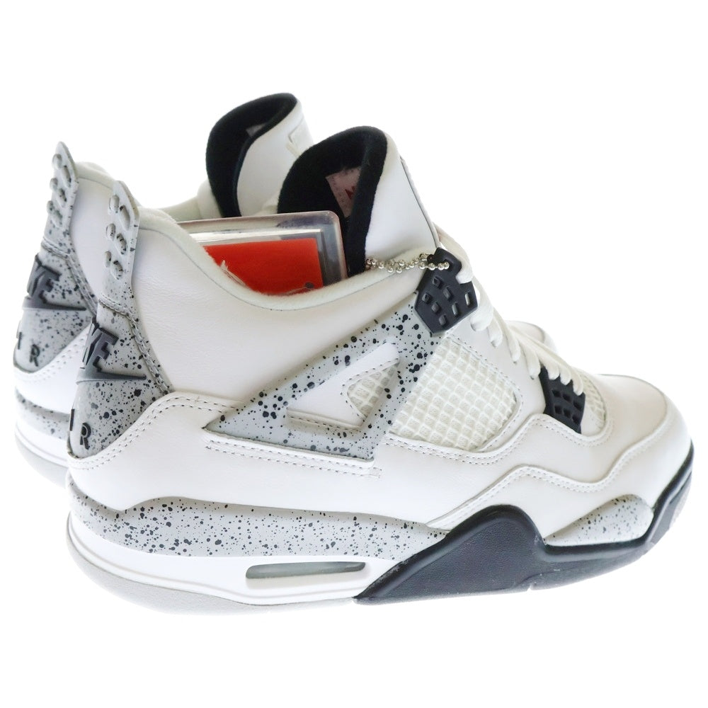 NIKE(ナイキ) 【観賞用 2015年製】 AIR JORDAN 4 RETRO OG WHITE CEMENT エアジョーダン 4 レトロ ホワイトセメント ハイカットスニーカー US9/27cm 840606-192