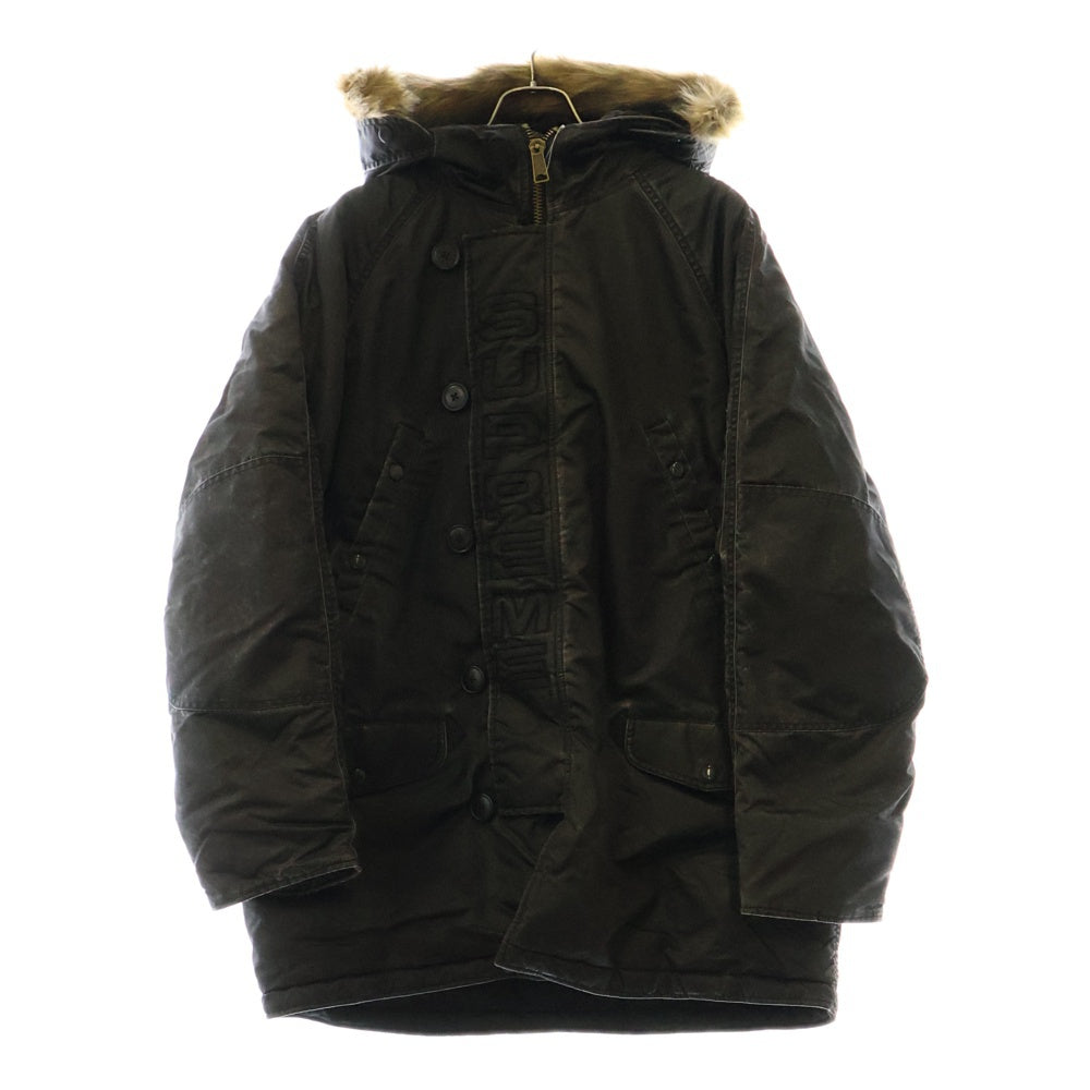 SUPREME(シュプリーム) 24AW Washed Flight Satin N-3B Parka ウォッシュド フライト サテン ミリタリー パーカー ジップアップ ジャケット ブラック