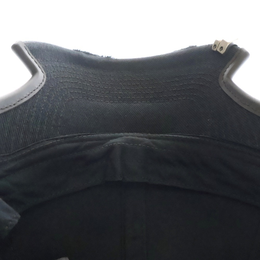 BALENCIAGA(バレンシアガ) DIY METAL メタルロゴ ダメージ加工 ベースボールキャップ 帽子 ブラック 771963