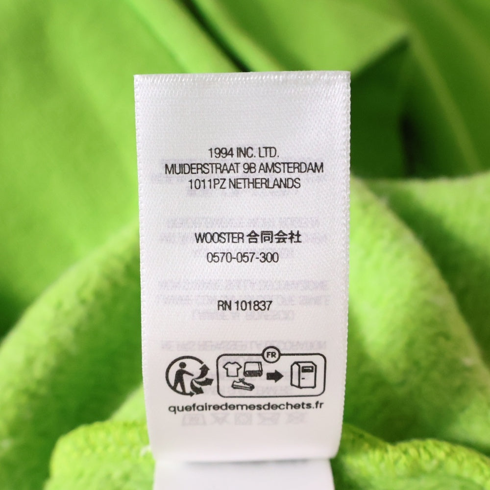 SUPREME(シュプリーム) 24SS Overdyed Small Box Zip Up Hooded Sweatshirtb オーバーダイ スモールボックスロゴ刺繍 スウェット ジップアップ パーカー ライム