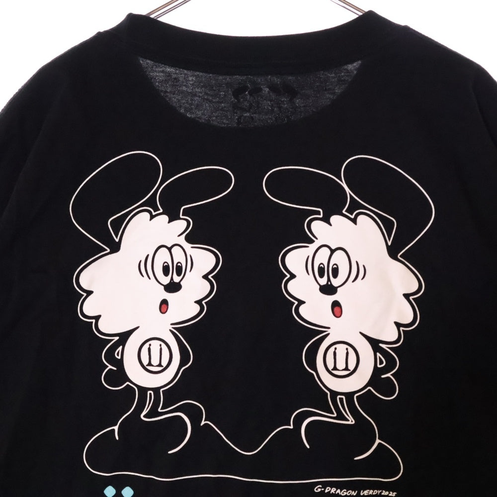 VERDY(ベルディ) ×G-DRAGON UBERMENSCH FAM VICK T-SHIRT ジードラゴン ウーバーメンシュ ファム ヴィック プリント クルーネック 半袖Tシャツ カットソー ブラック