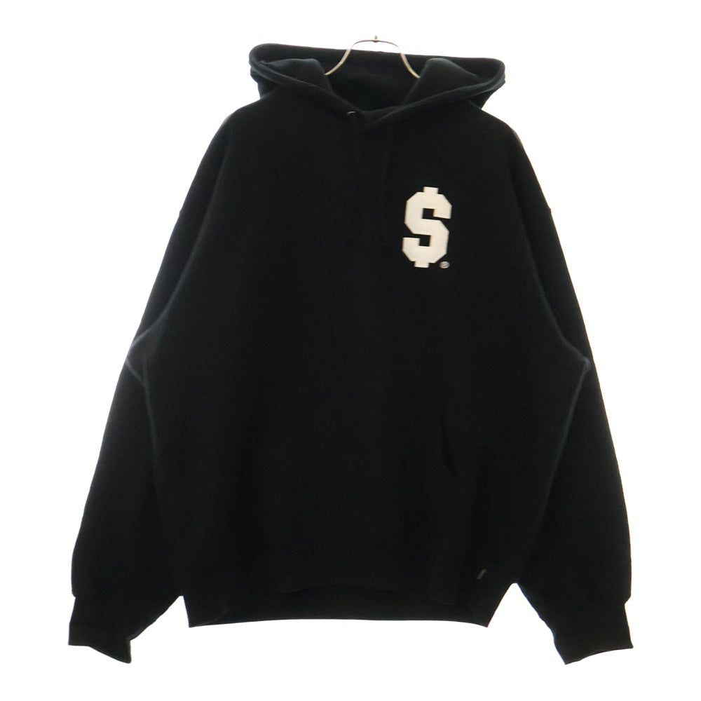 SUPREME(シュプリーム) 24SS $ S Hooded Sweatshirt ドル刺繍 スウェット プルオーバーパーカー ブラック