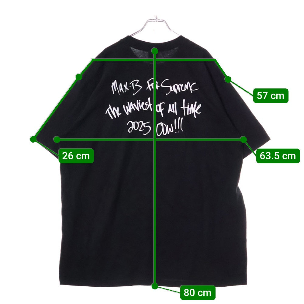 SUPREME(シュプリーム) 25SS Max B Tee マックスB フォトプリント クルーネック 半袖Tシャツ カットソー ブラック