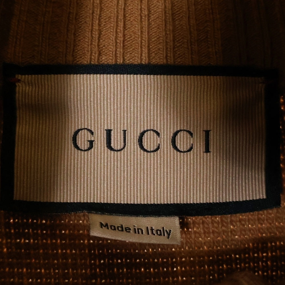 GUCCI(グッチ) ウェブ スエード ボンバー ジャケット ブラウン 764343