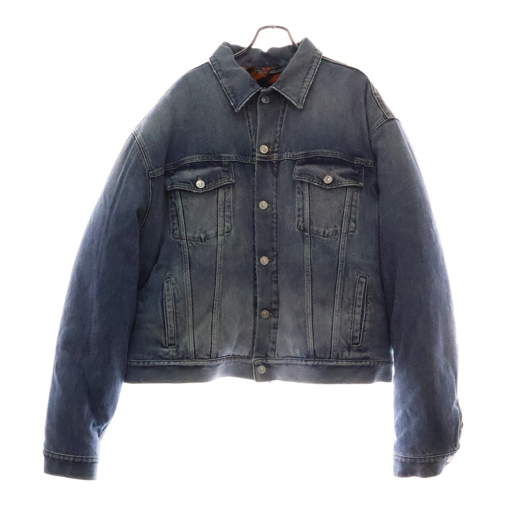 BALENCIAGA(バレンシアガ) タイガーボア ダメージ デニムジャケット Gジャン インディゴ 657603