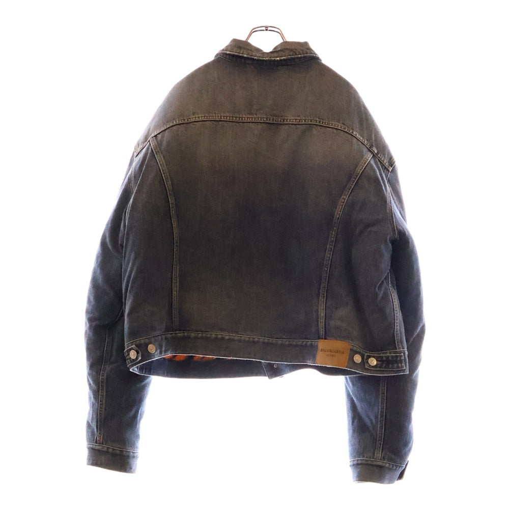BALENCIAGA(バレンシアガ) タイガーボア ダメージ デニムジャケット Gジャン インディゴ 657603
