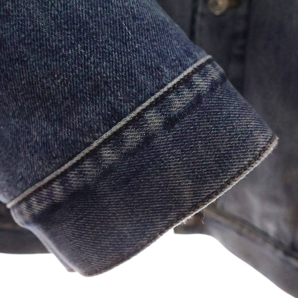 BALENCIAGA(バレンシアガ) タイガーボア ダメージ デニムジャケット Gジャン インディゴ 657603