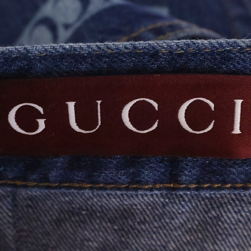GUCCI(グッチ) 24AW コットン ストレートレッグ ジーンズ デニムパンツ インディゴ 796543