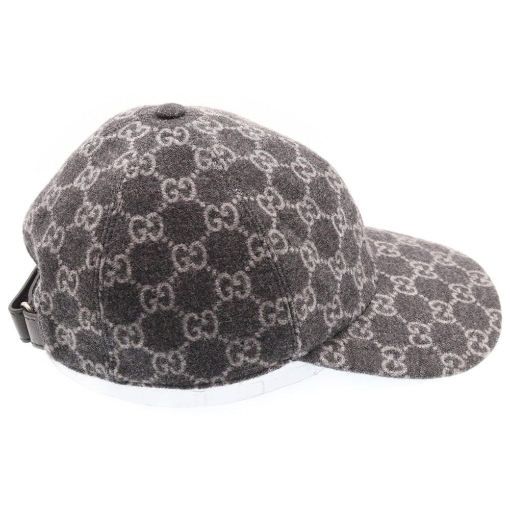 GUCCI(グッチ) GG フランネル ベースボールキャップ グレー 792827