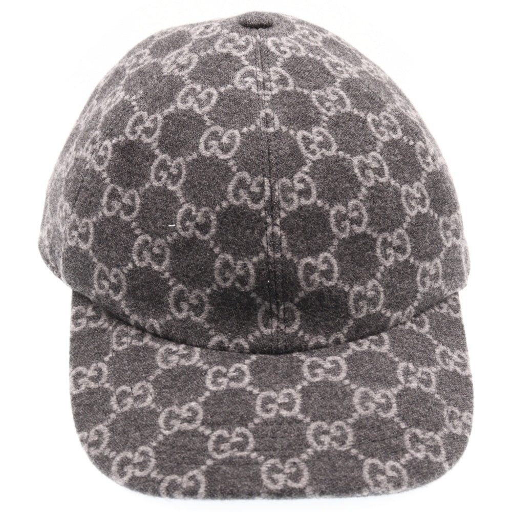 GUCCI(グッチ) GG フランネル ベースボールキャップ グレー 792827