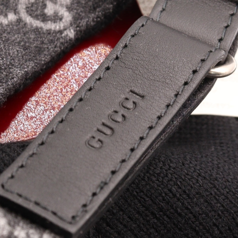 GUCCI(グッチ) GG フランネル ベースボールキャップ グレー 792827