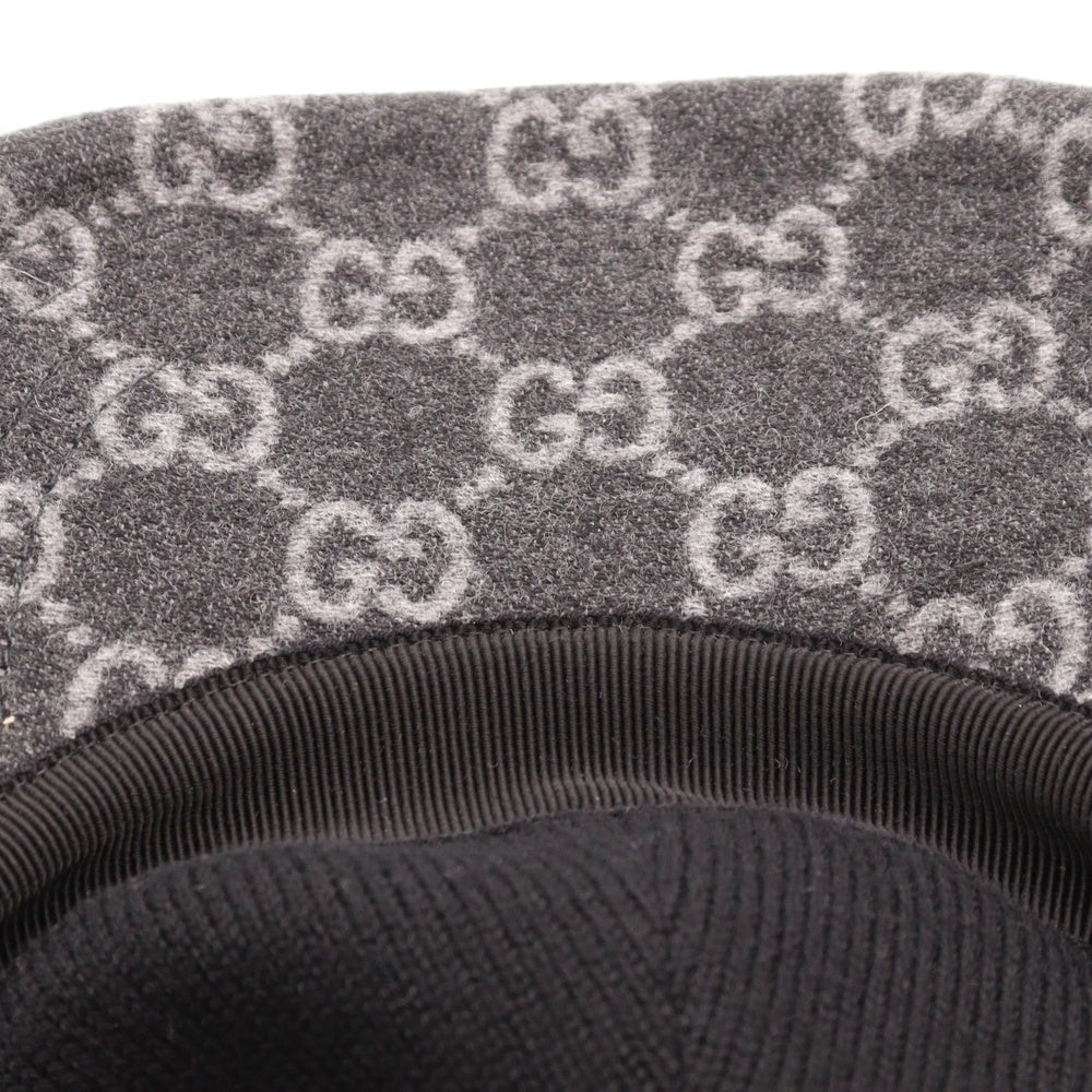 GUCCI(グッチ) GG フランネル ベースボールキャップ グレー 792827
