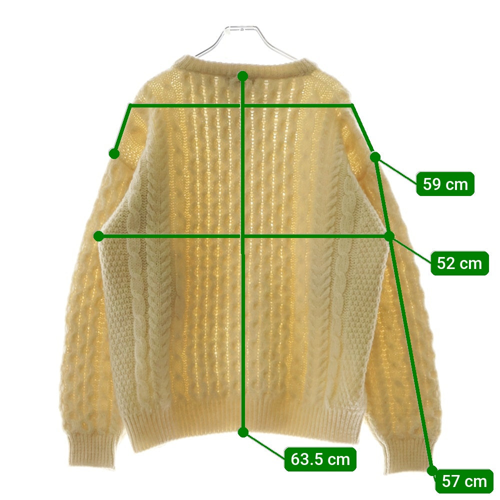 L.L.Bean(エルエルビーン) 80s VINTAGE ヴィンテージ ケーブル ウール ニット セーター アイボリー R357