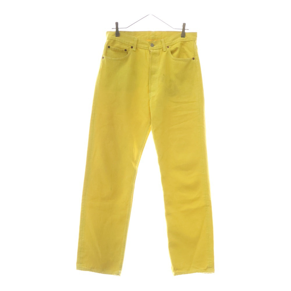 Levi's(リーバイス) 90S VINTAGE ヴィンテージ 501 ボタン裏553 ボタンフライ ストレートデニムパンツ イエロー