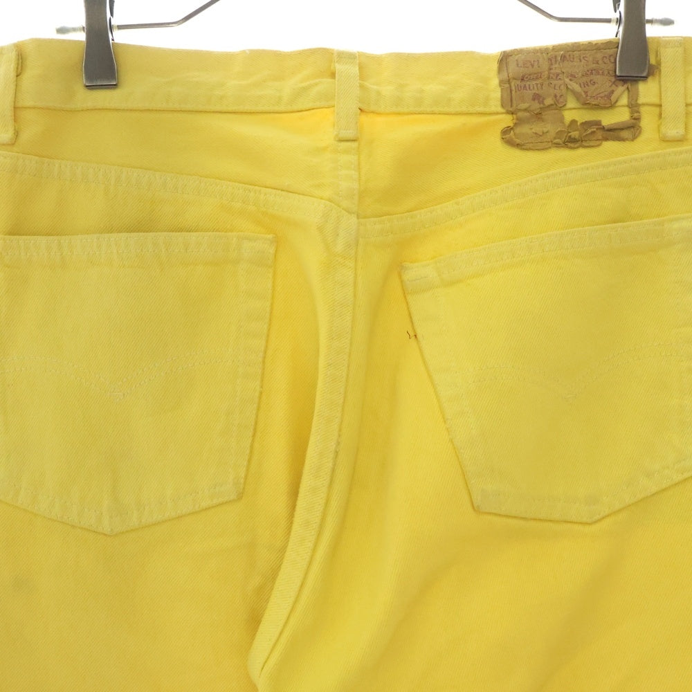 Levi's(リーバイス) 90S VINTAGE ヴィンテージ 501 ボタン裏553 ボタンフライ ストレートデニムパンツ イエロー