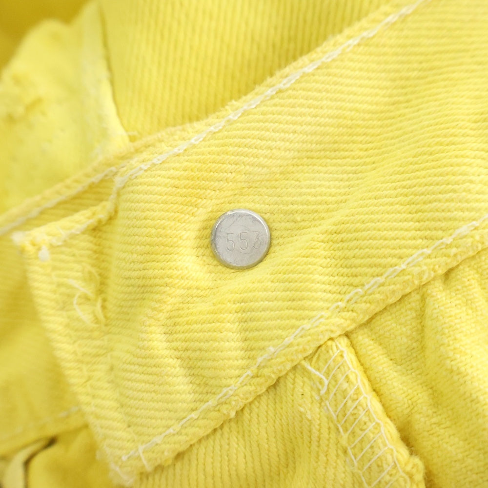 Levi's(リーバイス) 90S VINTAGE ヴィンテージ 501 ボタン裏553 ボタンフライ ストレートデニムパンツ イエロー