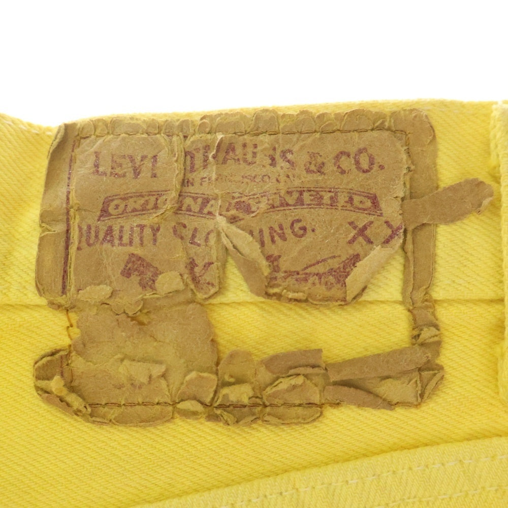 Levi's(リーバイス) 90S VINTAGE ヴィンテージ 501 ボタン裏553 ボタンフライ ストレートデニムパンツ イエロー