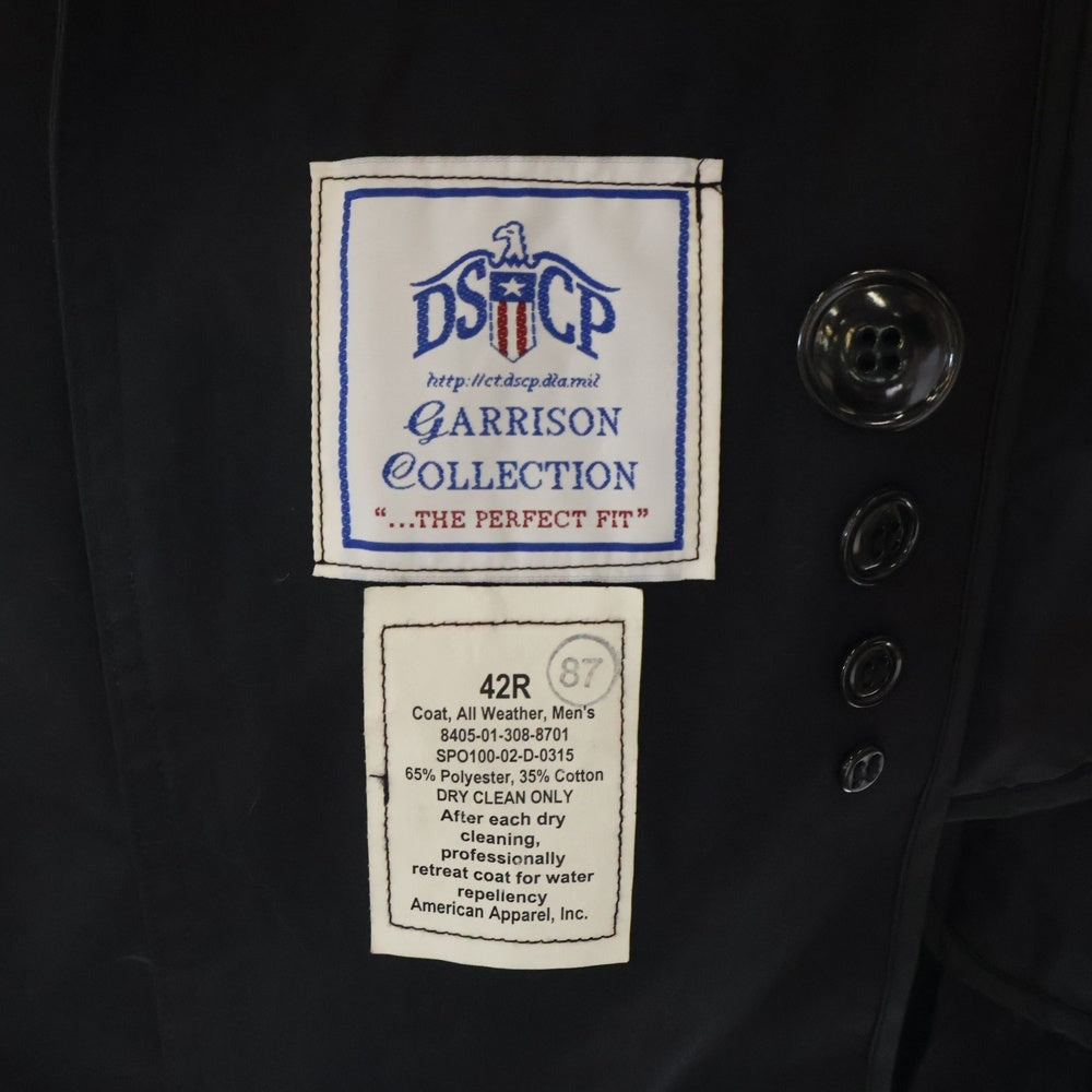 DSCP GARRISON COLLECTION(ギャリソン コレクション) オールウェザー ミリタリー トレンチコート ダブル ブラック 8405-01-308-8701