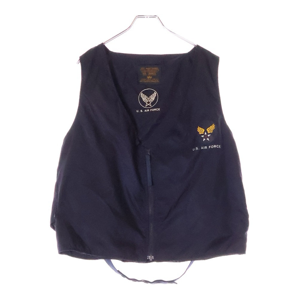 ALPHA INDUSTRIES(アルファ インダストリーズ) 90S U.S. AIR FORCE RADIO CARRIER VEST TYPE E-1 エアフォース サイドポケット ミリタリー ラジオベスト ネイビー 4220-173