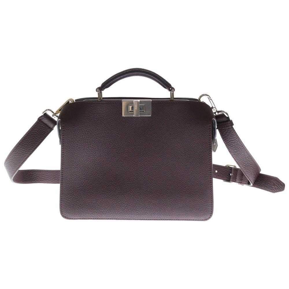 FENDI(フェンディ) ISeeU 2WAY ピーカブー アイシーユー ハンド ショルダーバッグ カーフスキンレザー ボルドー 7VA530