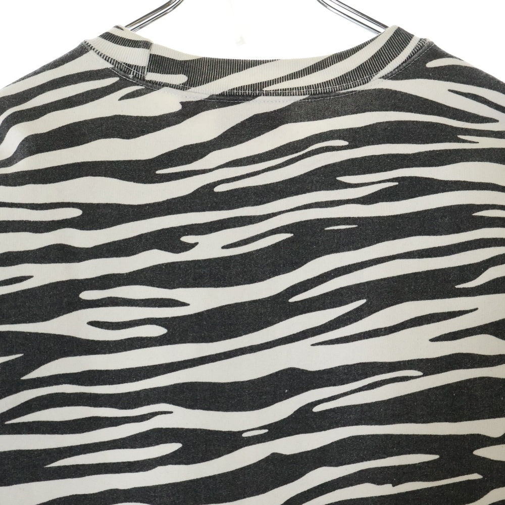 SUPREME(シュプリーム) 22AW Box Logo Crewneck Zebra ゼブラ柄 ボックスロゴ クルーネック スウェットトレーナー ブラック/ホワイト